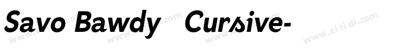 Savo Bawdy   Cursive字体转换